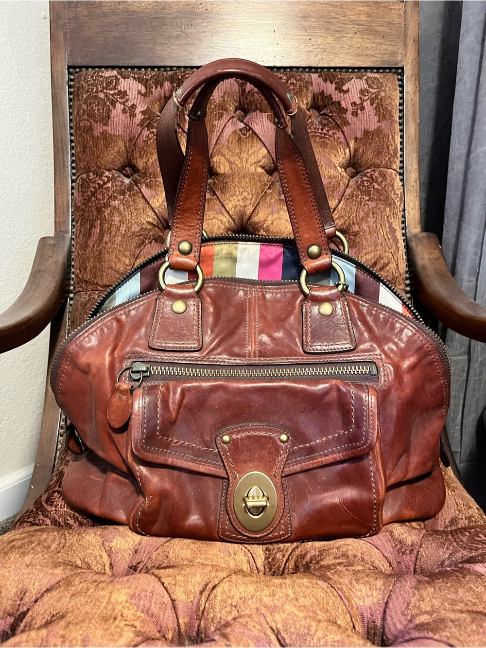 Vintage Coach Legacy Luci MO769 11649 Whiskey Leather